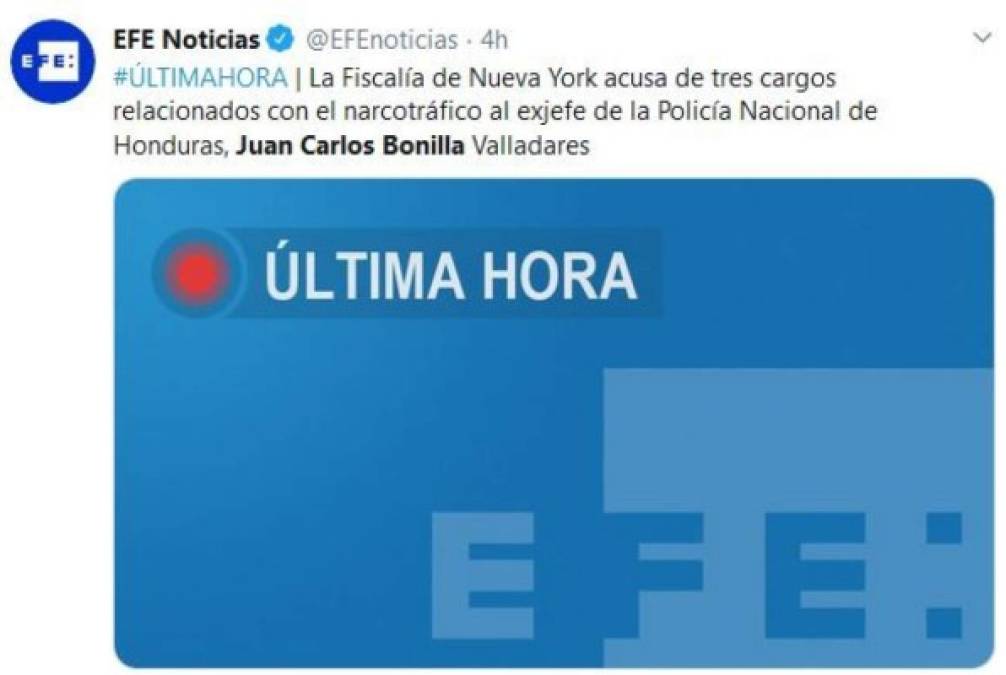 Acusación de EEUU contra 'El Tigre' Bonilla hace eco en el mundo: Medios internacionales lo informan