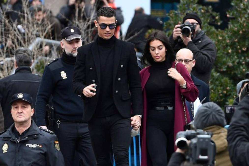 FOTOS: Georgina Rodríguez y Cristiano Ronaldo causan furor en España tras acudir a juicio por fraude fiscal