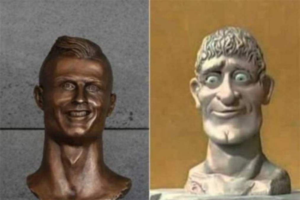 Los crueles memes sobre Cristiano Ronaldo por el busto develado en el aeropuerto de Madeira