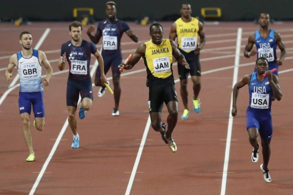 Las tristes imágenes de la lesión de Usain Bolt en Londres 2017