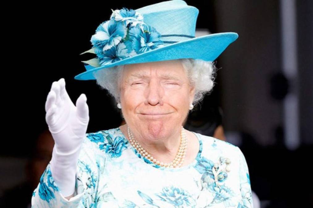 Fusión de Trump con la Reina Isabel: divertidas fotos se hacen virales en redes   