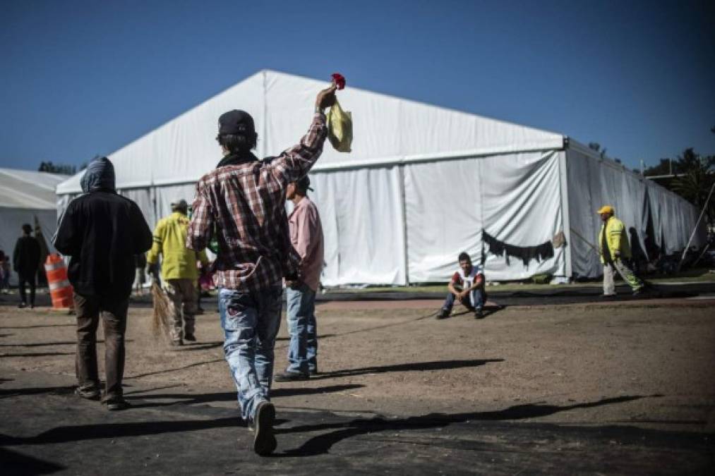 FOTOS: El día a día de la caravana migrante en un albergue mexicano rumbo a Estados Unidos
