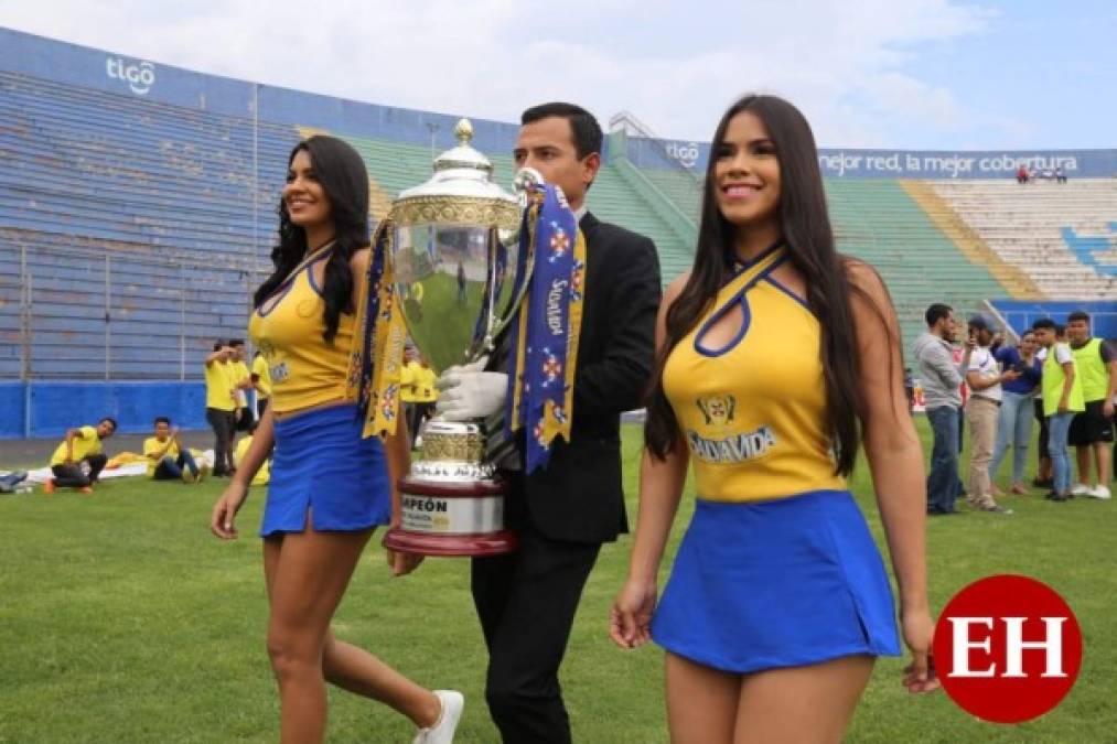 Las bellezas hondureñas que adornaron la semifinal Olimpia vs. Lobos UPN en el Nacional