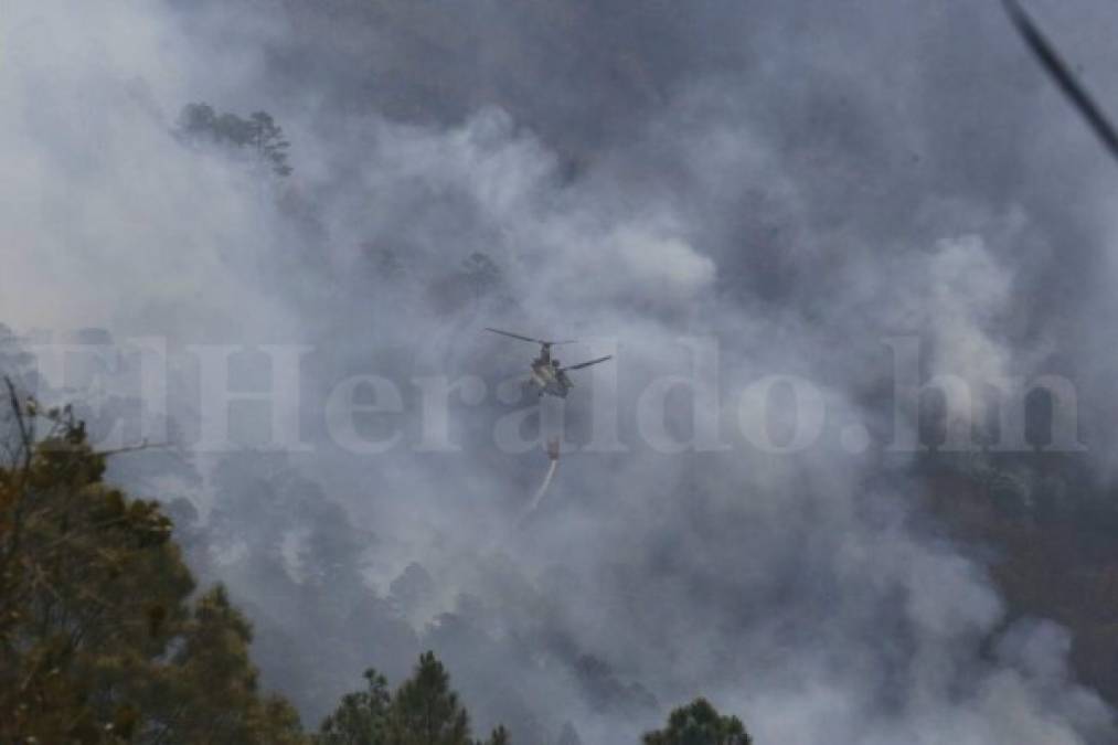 Por aire y tierra combaten el incendio en El Hatillo