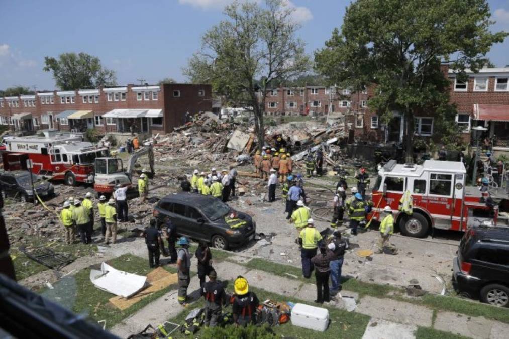 Las imágenes de la destrucción tras explosión en Baltimore  