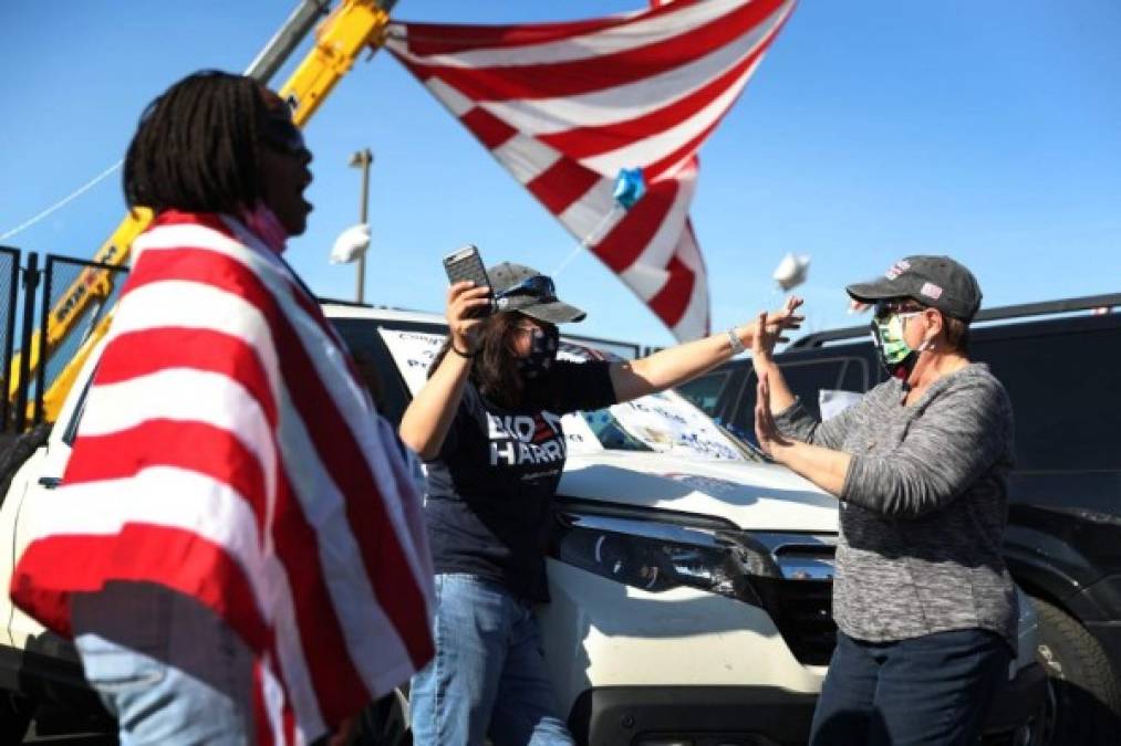 Las primeras imágenes de la celebración tras el triunfo de Joe Biden en Wilmington