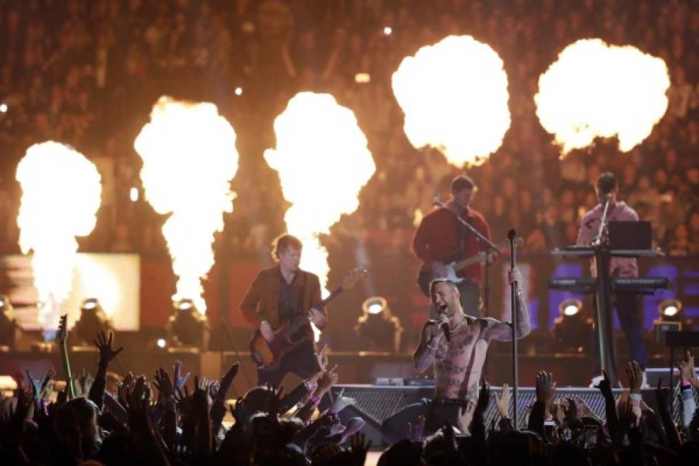 Las fotos del espectáculo de Maroon 5 en el medio tiempo del Super Bowl 53