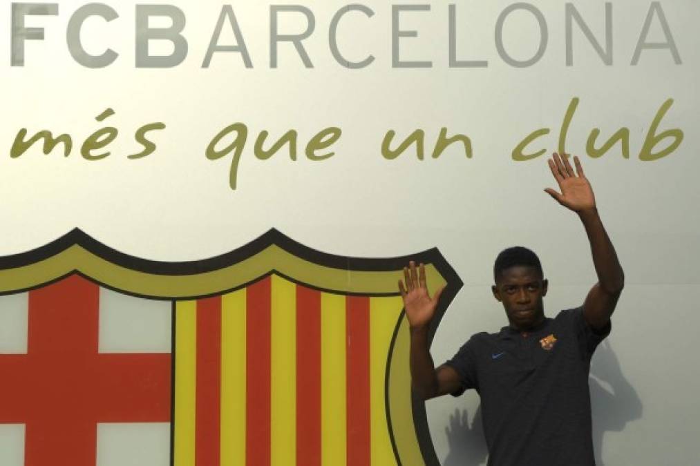 El francés Ousmane Dembelé ya luce los colores del Barcelona