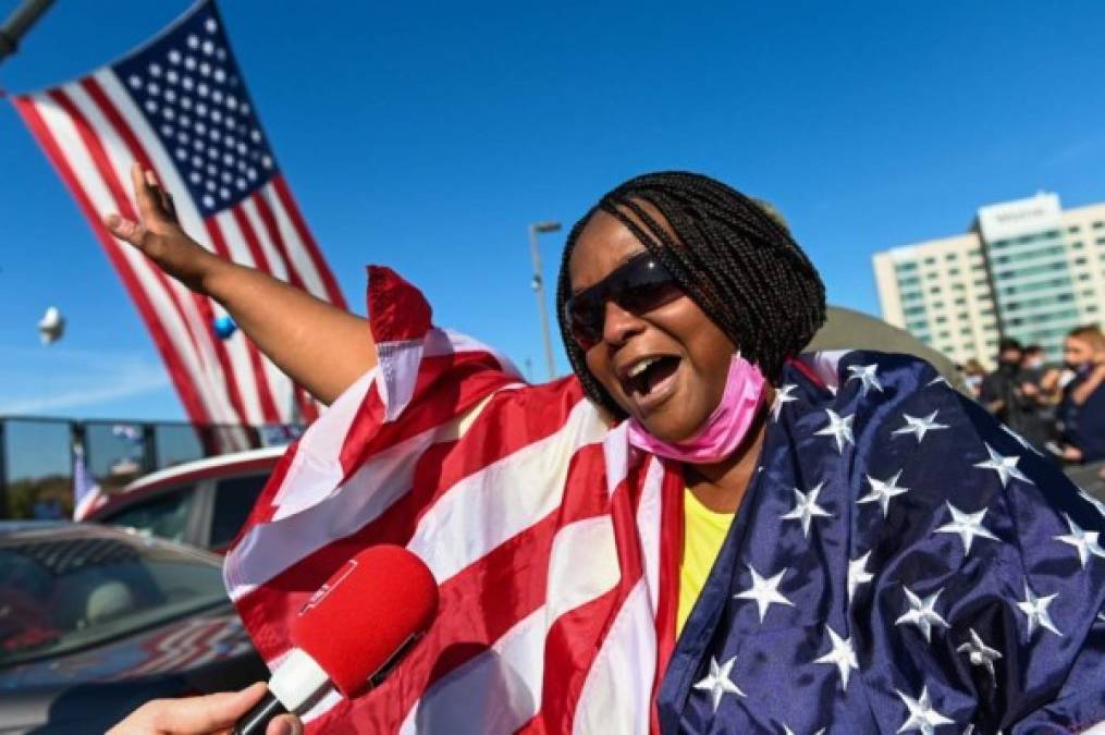 Las primeras imágenes de la celebración tras el triunfo de Joe Biden en Wilmington