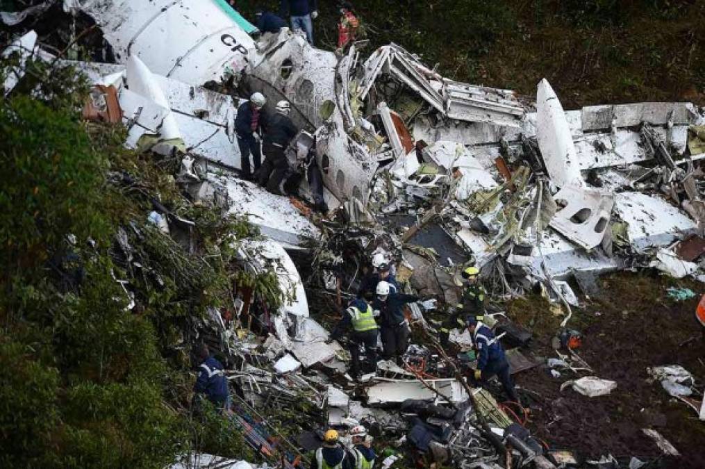 Impactantes imágenes del accidente aéreo del equipo Chapecoense de Brasil