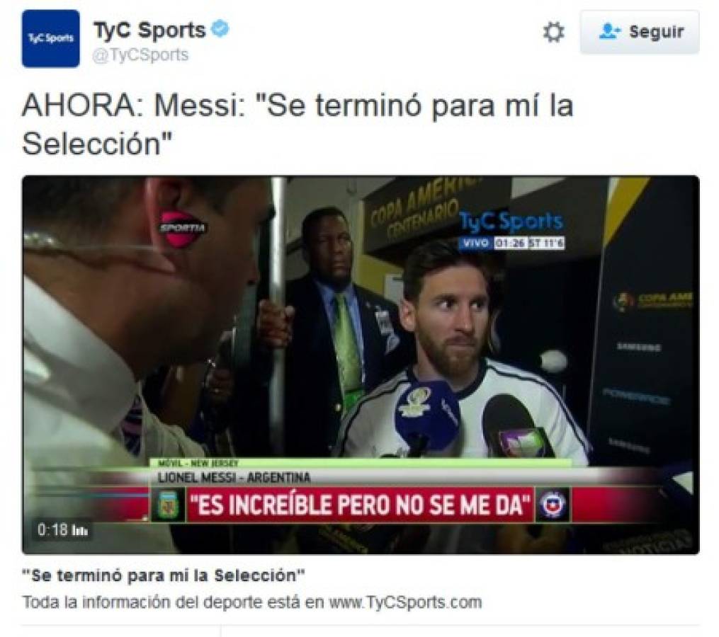 Se terminó para mi la selección argentina, dice un Messi desilusionado  