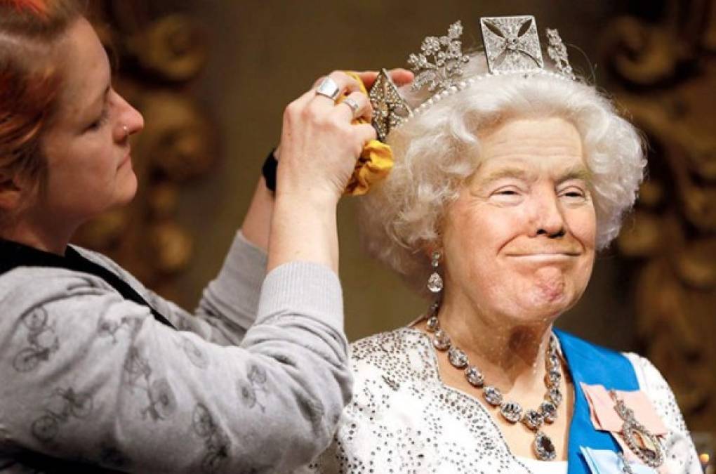 Fusión de Trump con la Reina Isabel: divertidas fotos se hacen virales en redes   