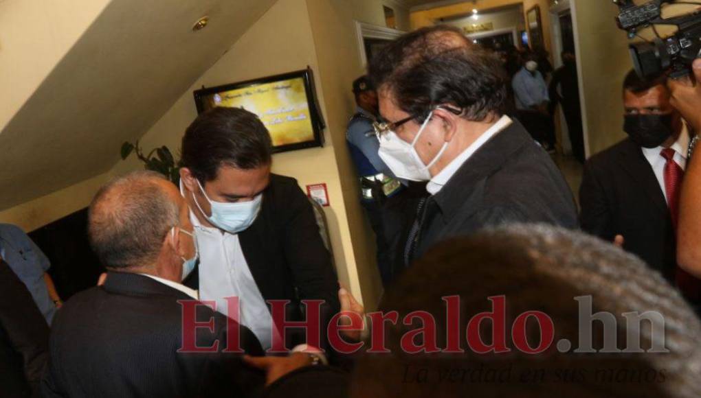 La presidenta Xiomara Castro y otras personalidades que asistieron al velorio de Said Lobo, hijo del expresidente Porfirio Lobo