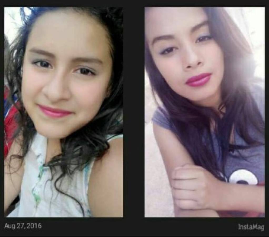 Noelia Giselle Vallecillo (15) y Astrid Daniela Valecillo (11).