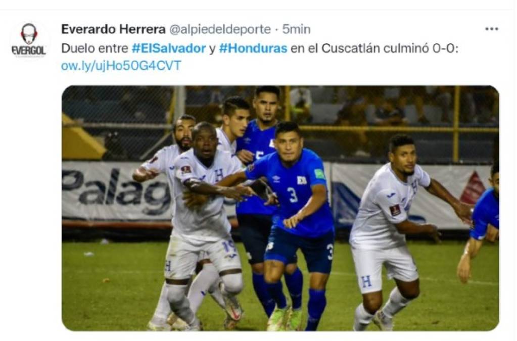 Prensa internacional resalta empate entre Honduras y El Salvador en el Cuscatlán