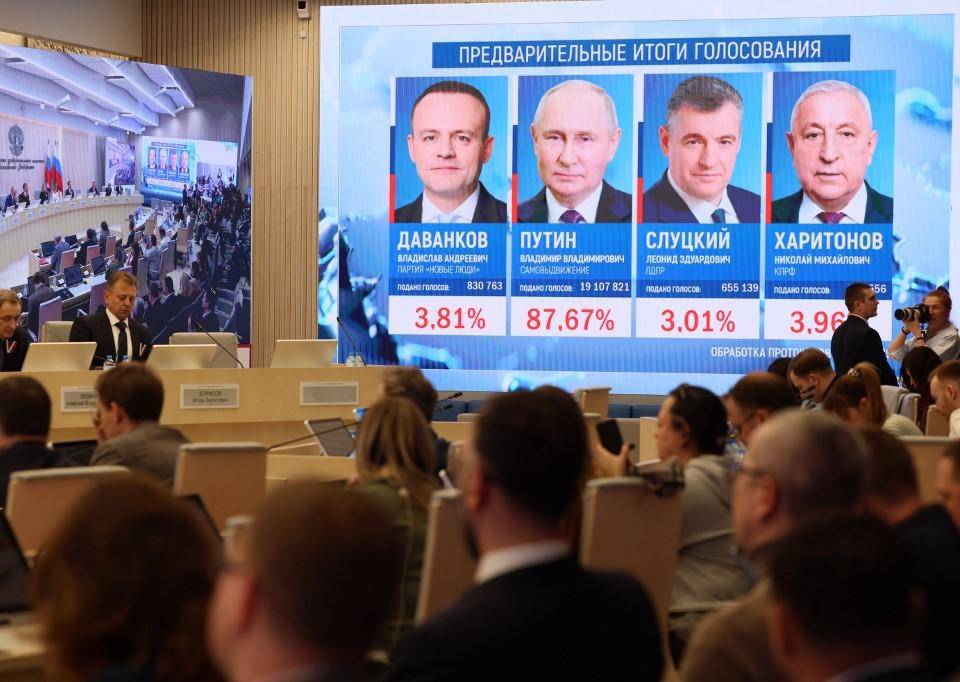 Polonia consideró este domingo que la elección presidencial rusa “no es legal” luego de que un sondeo a boca de urna indicara que el presidente Vladimir Putin obtuvo 87,97% de los votos.