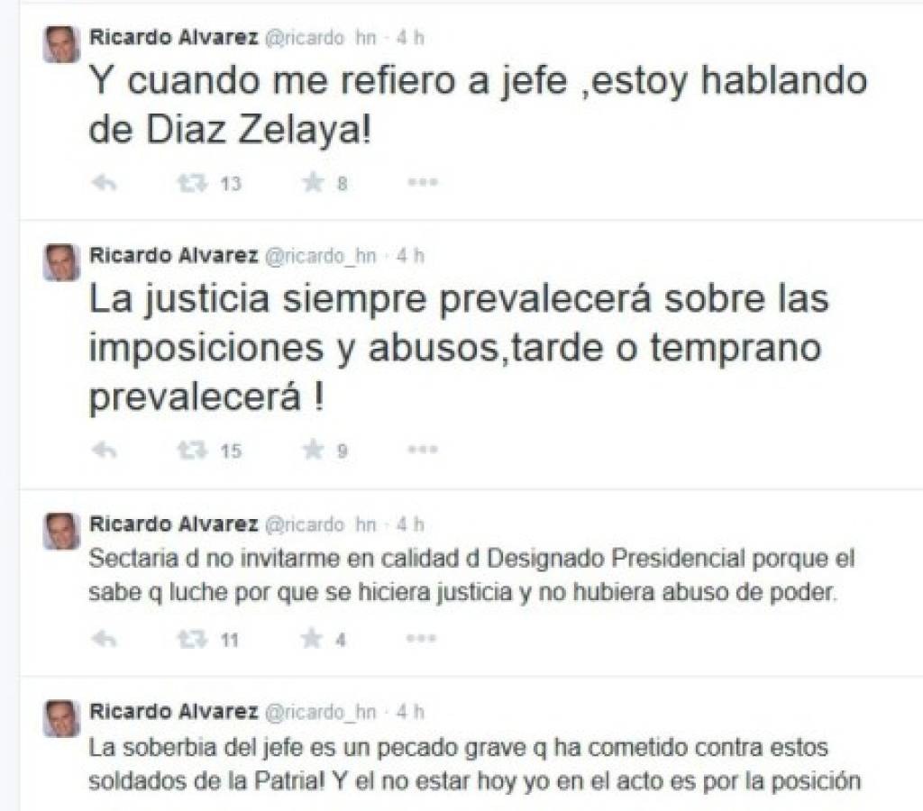 Álvarez arremete contra jefe del Estado Mayor