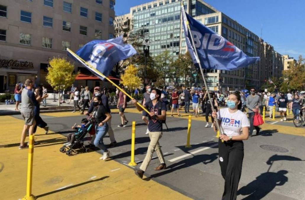 Las primeras imágenes de la celebración tras el triunfo de Joe Biden en Wilmington