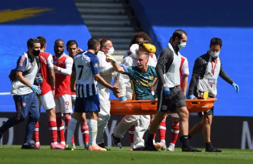 Las impactantes imágenes de la lesión de Bernd Leno, portero del Arsenal