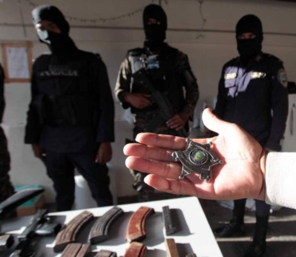 Decomisan armas e indumentaria policial en la capital de Honduras