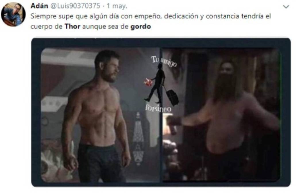 Fanáticos destrozan a Thor gordo en Avengers Endgame con graciosos memes