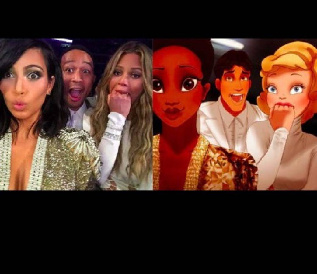 Las princesas de Disney se transforman en Kim Kardashian