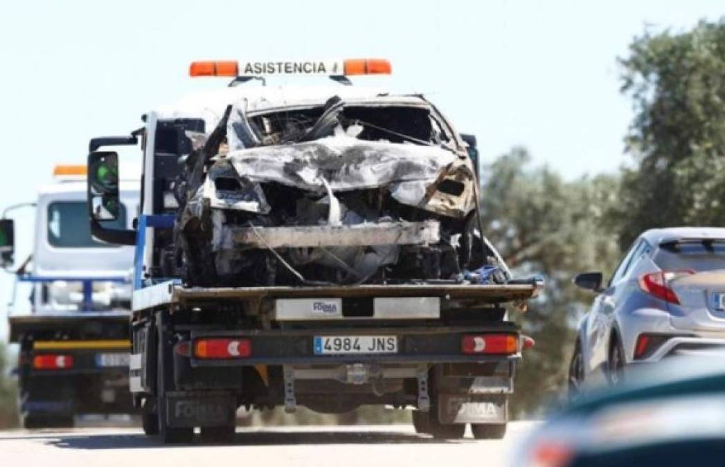 Las tristes imágenes del accidente en el que murió el exjugador del Real Madrid, José Antonio 'La Perla' Reyes