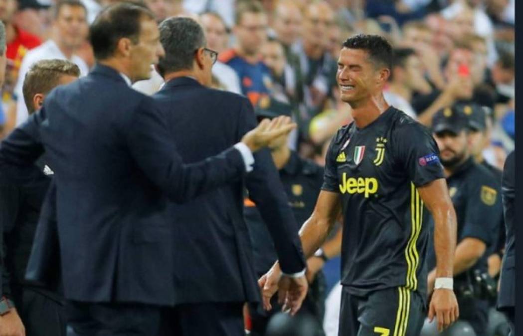 Champions League: El llanto de Cristiano Ronaldo tras ser expulsado ante el Valencia