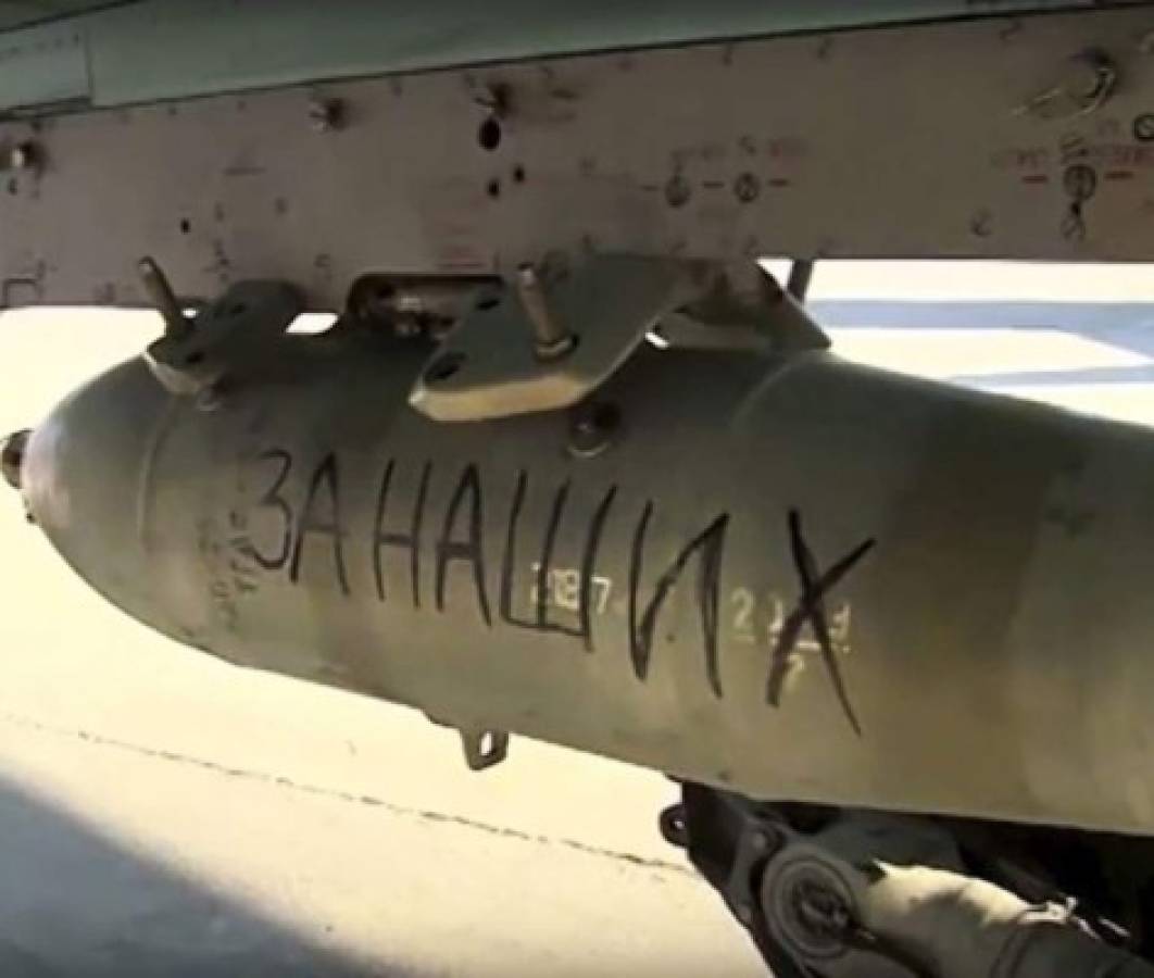 ¿Qué dicen los mensajes que pilotos rusos escriben en los misiles lanzados a Siria?