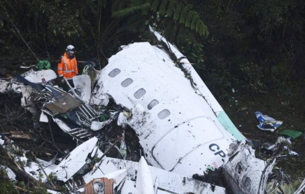 Impactantes imágenes del accidente aéreo del equipo Chapecoense de Brasil
