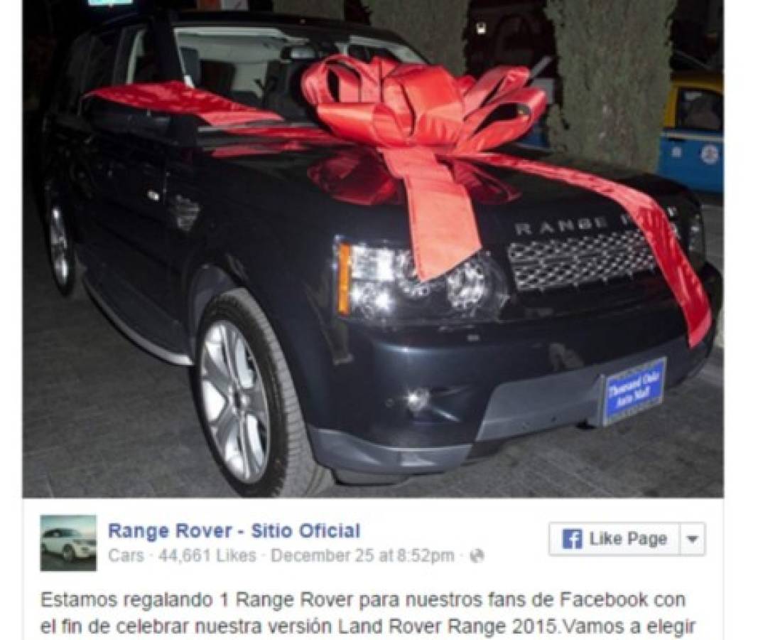 Range Rover no regalará camioneta en concurso