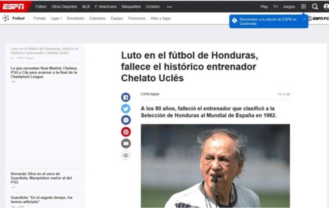 Legendario e histórico: el mundo lamenta la muerte de Chelato Uclés