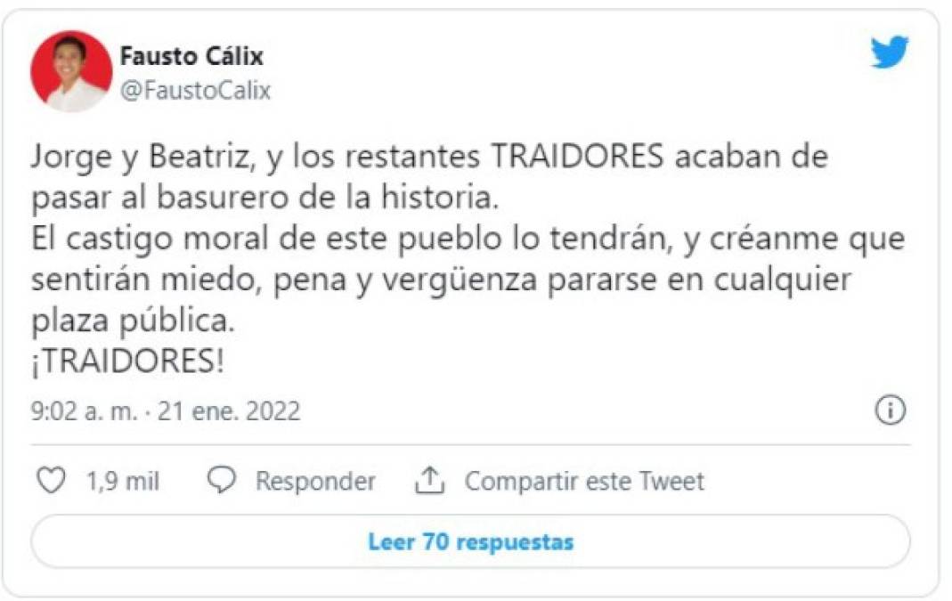 Batalla en Twitter tras juramentación de la directiva temporal del Congreso Nacional