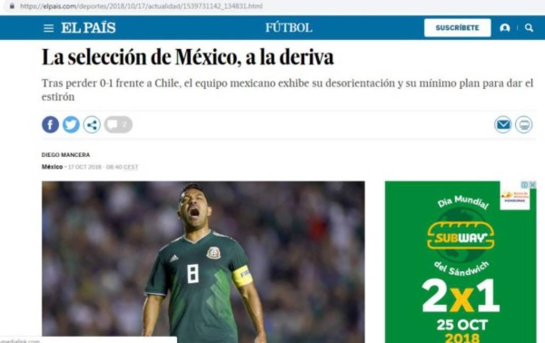 Portadas de medios mexicanos no perdonan al Tri tras la derrota ante Chile