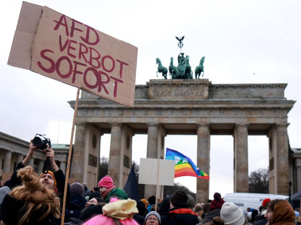 Miles protestan en Berlín en oposición al partido Alternativa para Alemania, cuyo apoyo está creciendo.