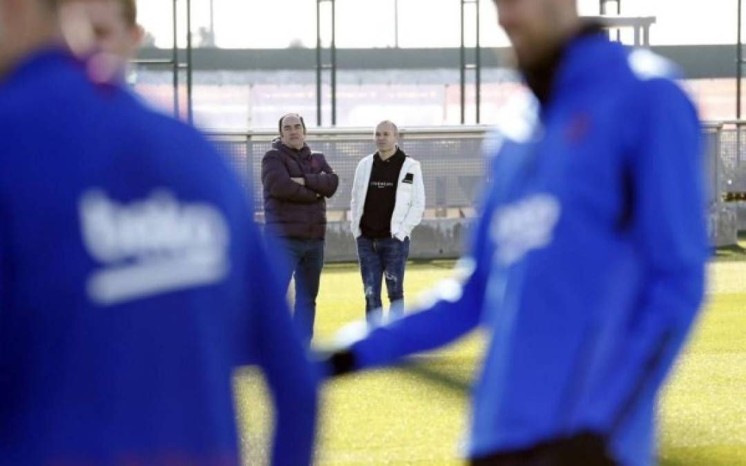 Con Iniesta presente, así fue el último entrenamiento de Valverde con el Barcelona