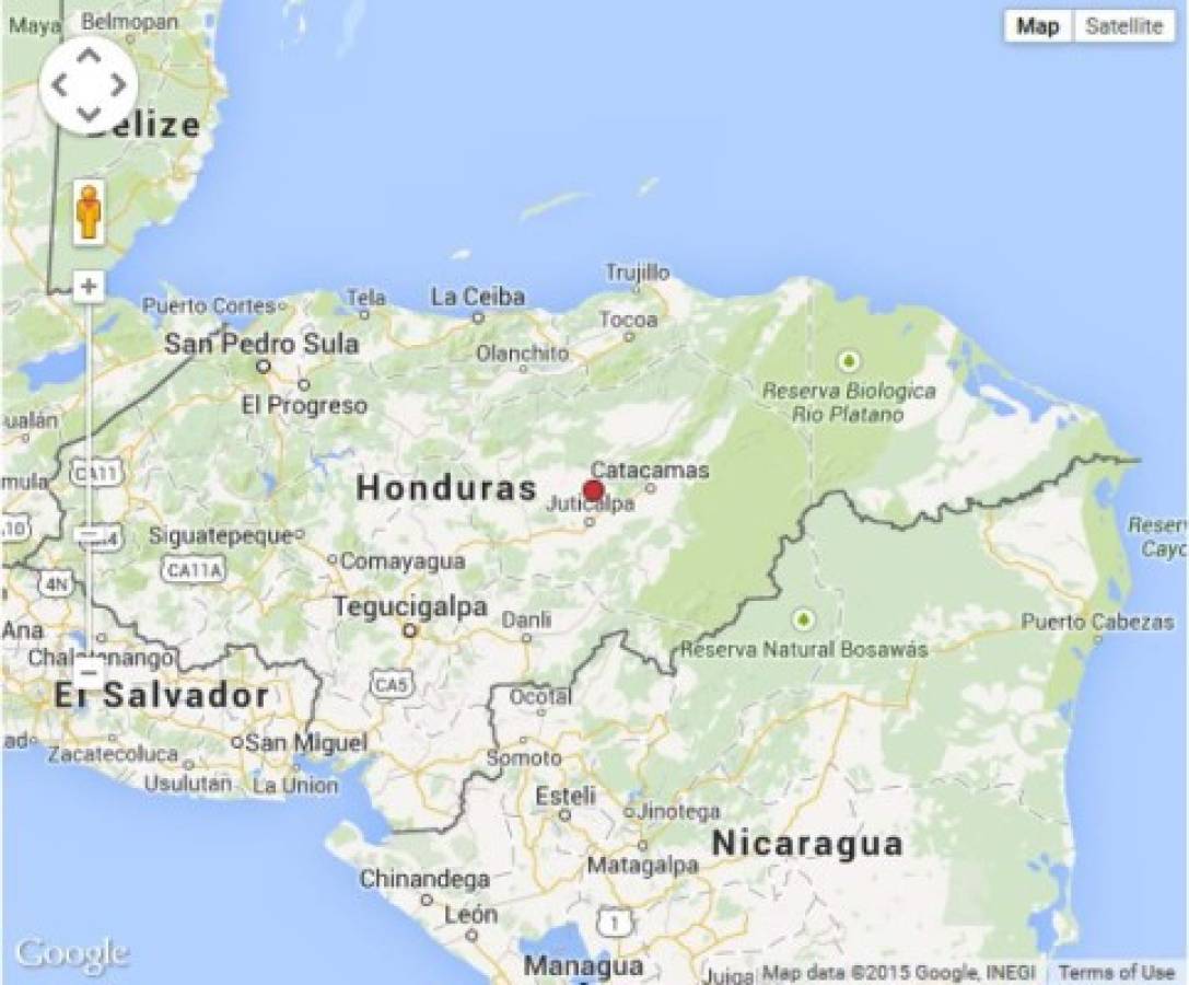 Sismo de 3.6 grados se registró en Olancho