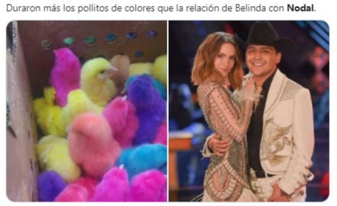 Se desata ola de memes tras supuesta ruptura entre Belinda y Christian Nodal