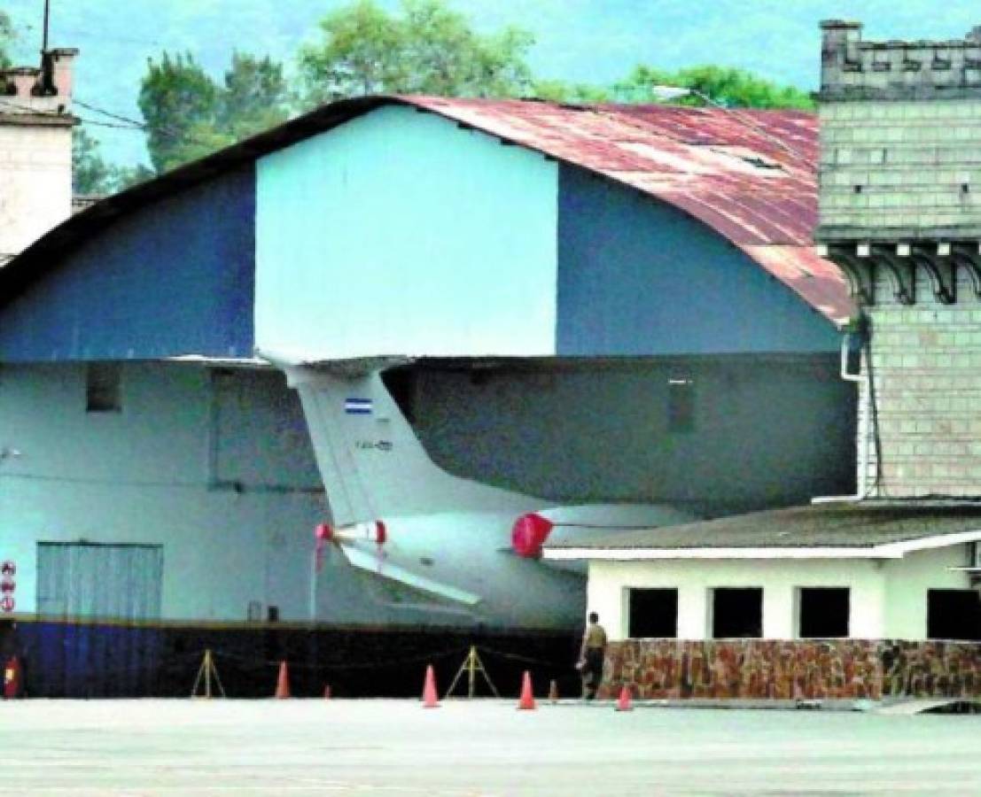 Avión presidencial está en hangar de la Fuerza Aérea de Honduras