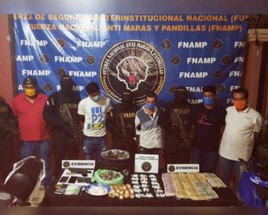 Con dinero, drogas y armas caen miembros de 'Los Pollos' en Choluteca