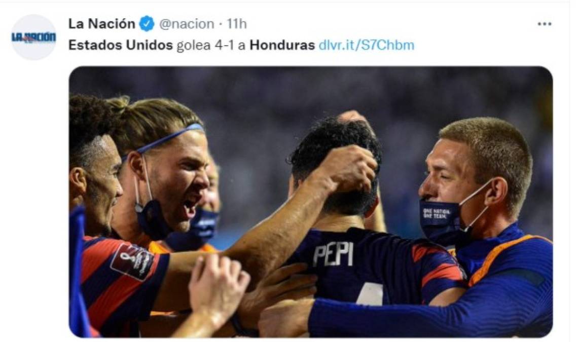 Prensa internacional reacciona a la humillante goleada que EEUU le propinó a Honduras