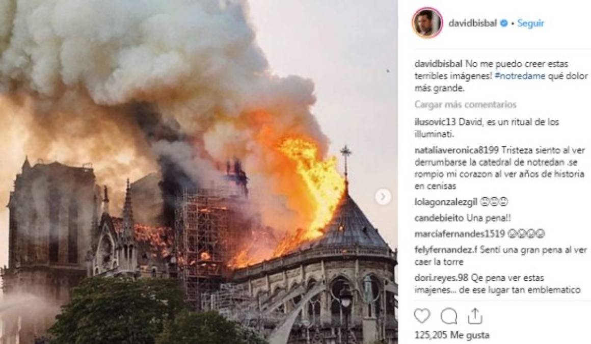 Fotos: Famosos que reaccionaron ante el incendio de la catedral de Notre Dame