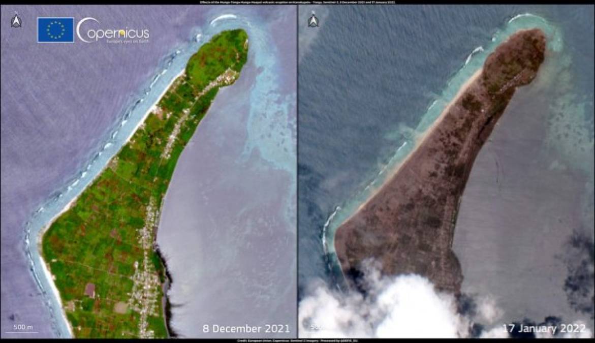 Imágenes de Tonga muestran devastación tras la erupción seguida por un tsunami