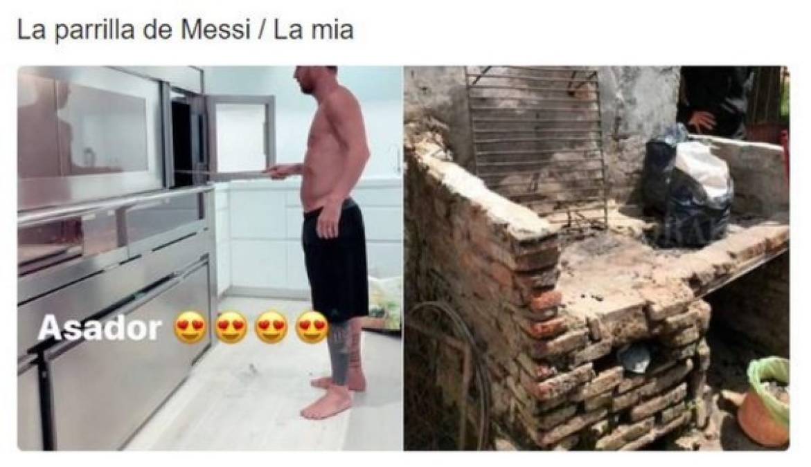 Los memes más divertidos de la lujosa parrilla de Messi