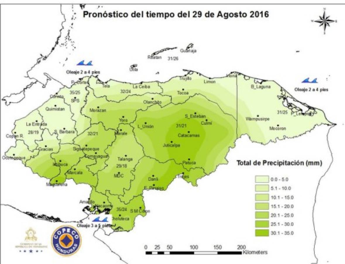 Honduras: Declaran alerta verde para 14 departamentos por presencia de lluvias