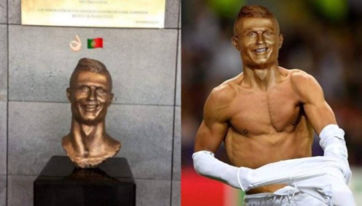 Los crueles memes sobre Cristiano Ronaldo por el busto develado en el aeropuerto de Madeira