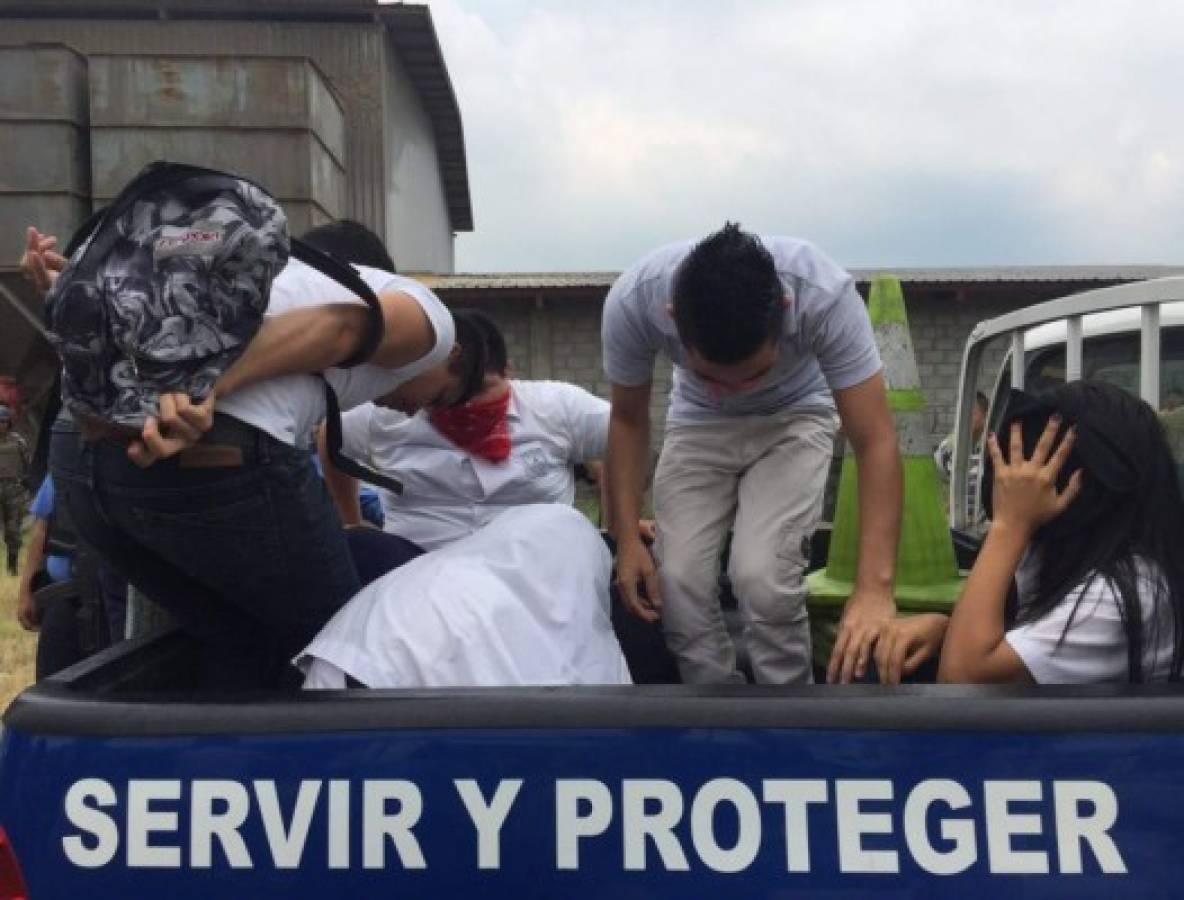 Con detención de 100 menores termina protesta de estudiantes en San Pedro Sula