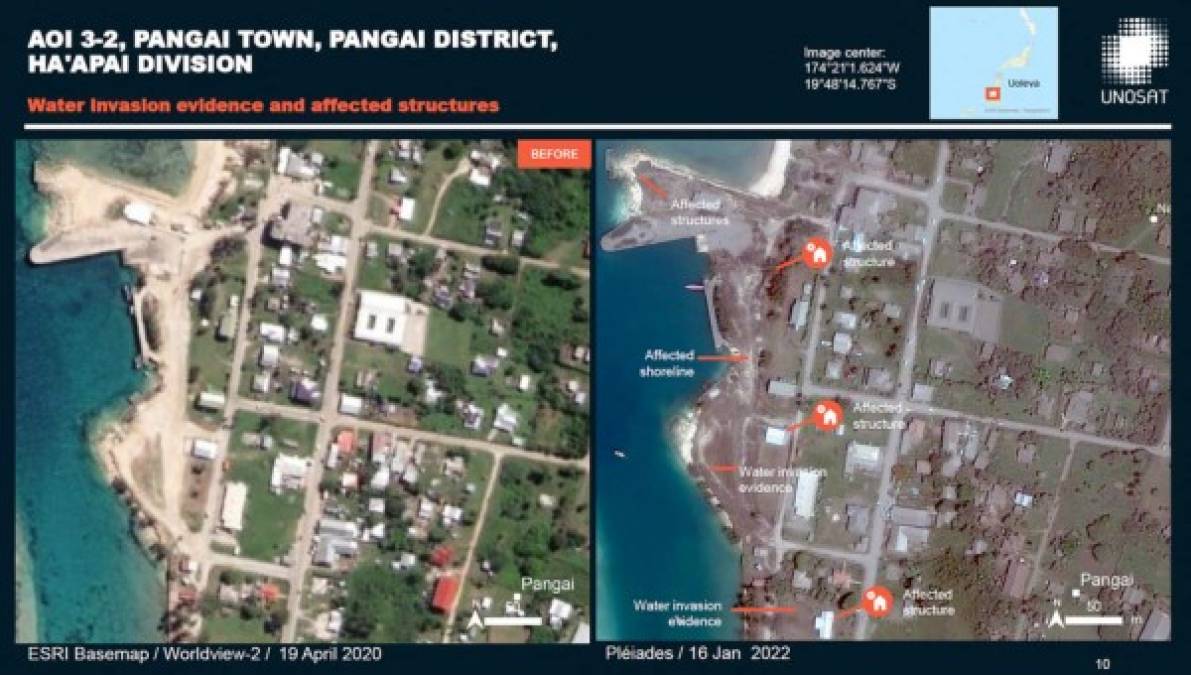 Imágenes de Tonga muestran devastación tras la erupción seguida por un tsunami