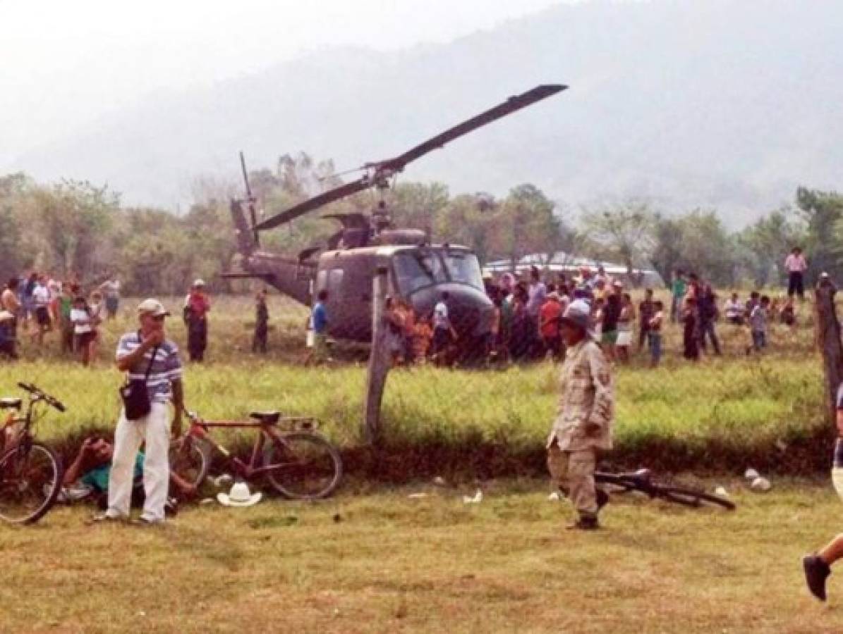 Aterriza de emergencia helicóptero que transportaba a ministro hondureño