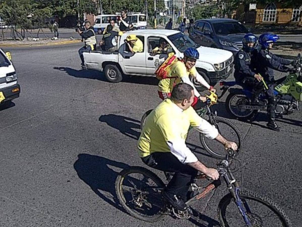 Hondureños pedalean impulsados por el amor a la Virgen de Suyapa